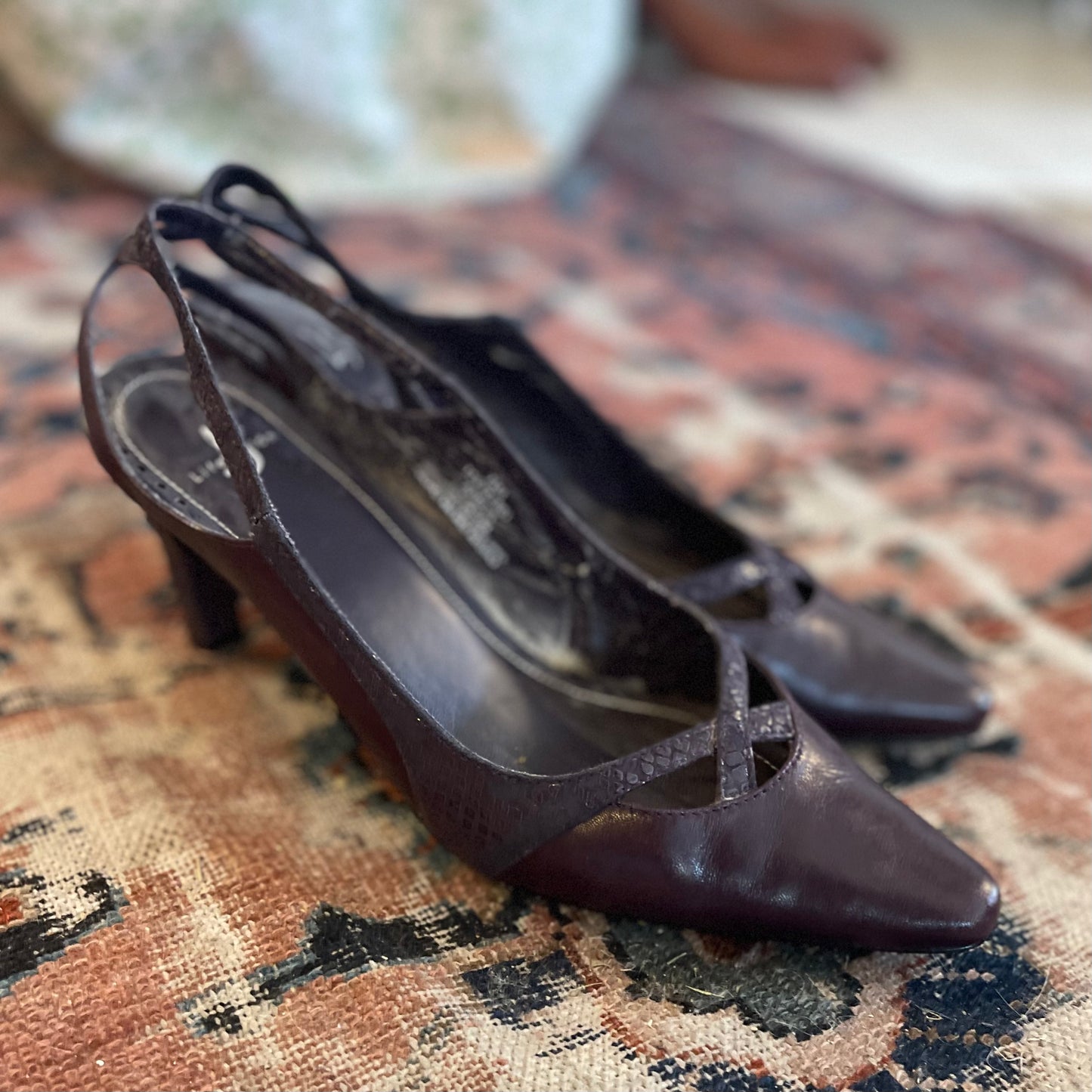 Deep Purple Cutout Pumps