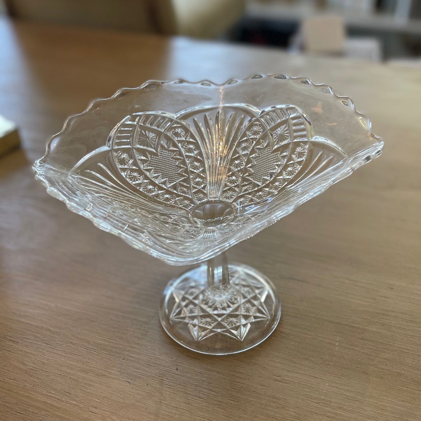 Antique Pressed Glass Compote