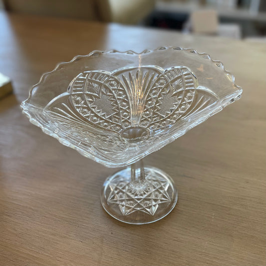 Antique Pressed Glass Compote