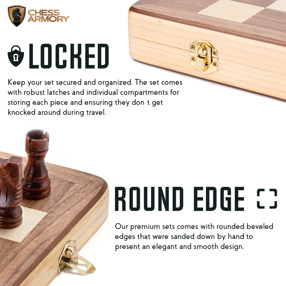 CA Magnetic Wooden Chess Set