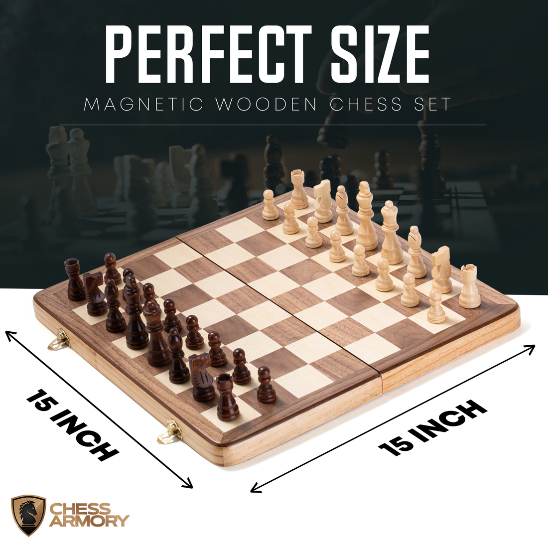 CA Magnetic Wooden Chess Set