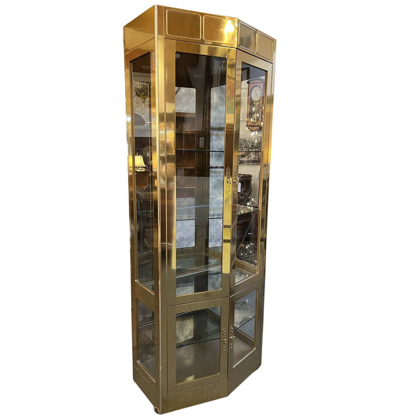 Vintage Mastercraft Brass Cabinet