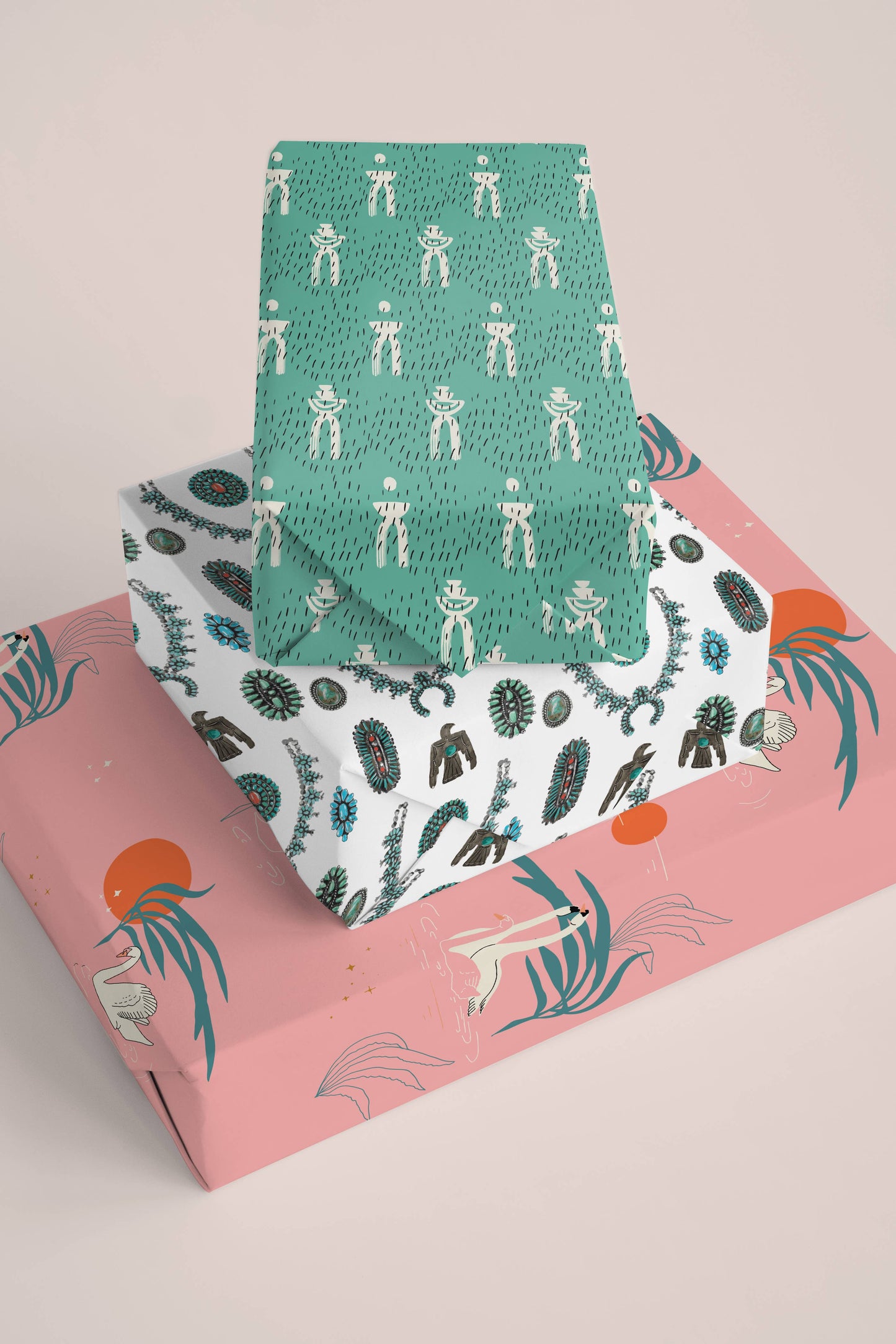 Swans Eco Gift Wrap, Pack of 3 Sheets