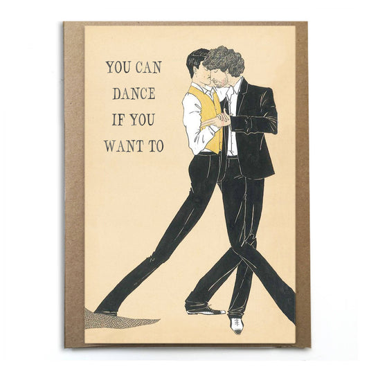 Gay Wedding Card; You Can Dance If You Want To; LGBTQ