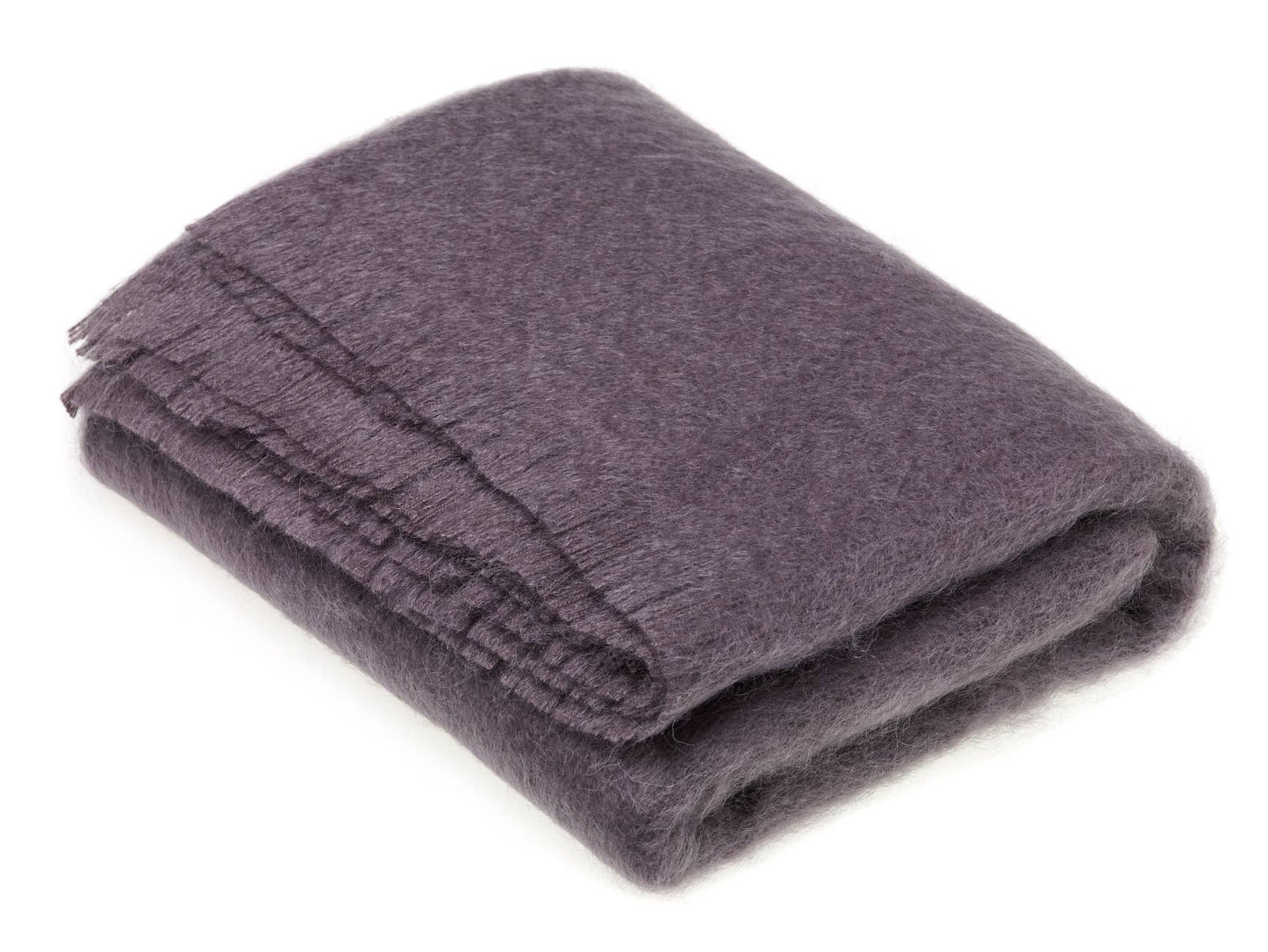 Luxury Mohair Throw Collection - Made in England: Squirrel Gray