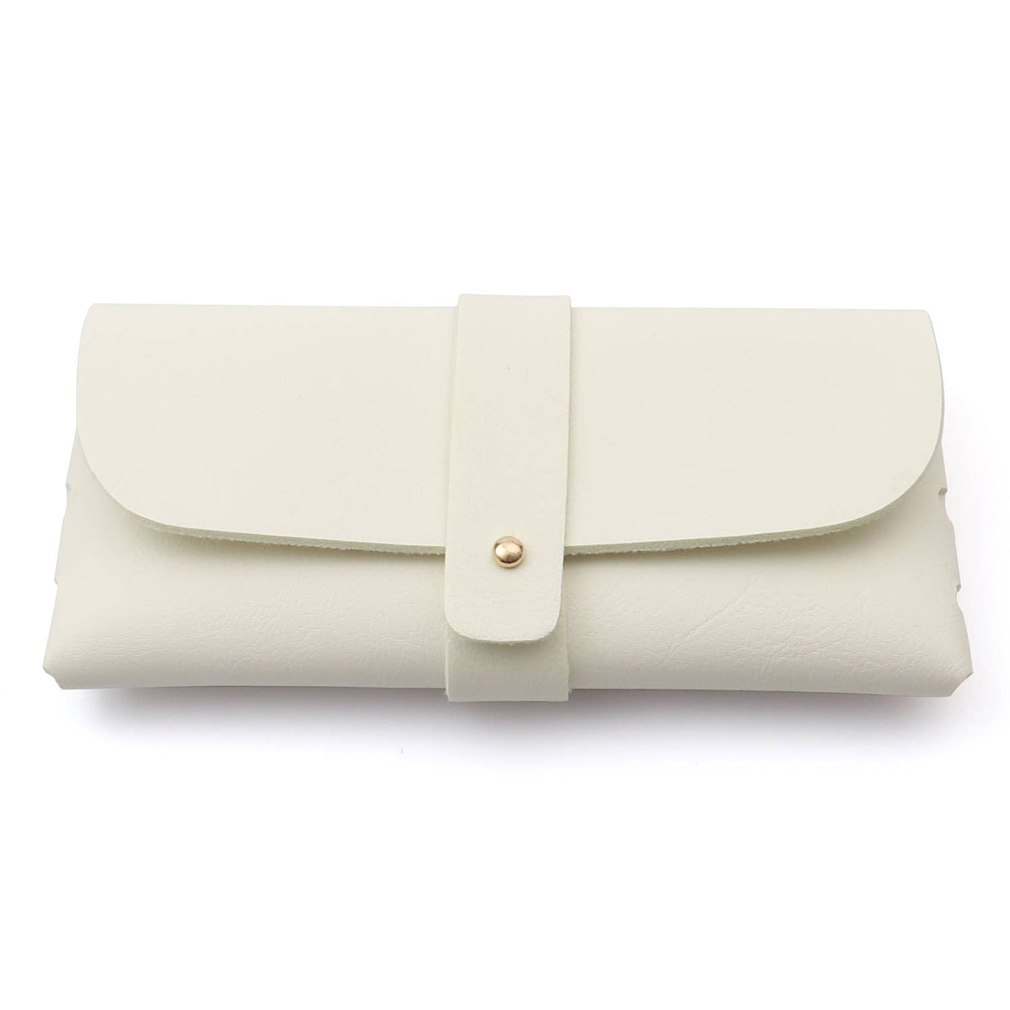 Soft Portable PU Leather Sunglasses Protective Case: White