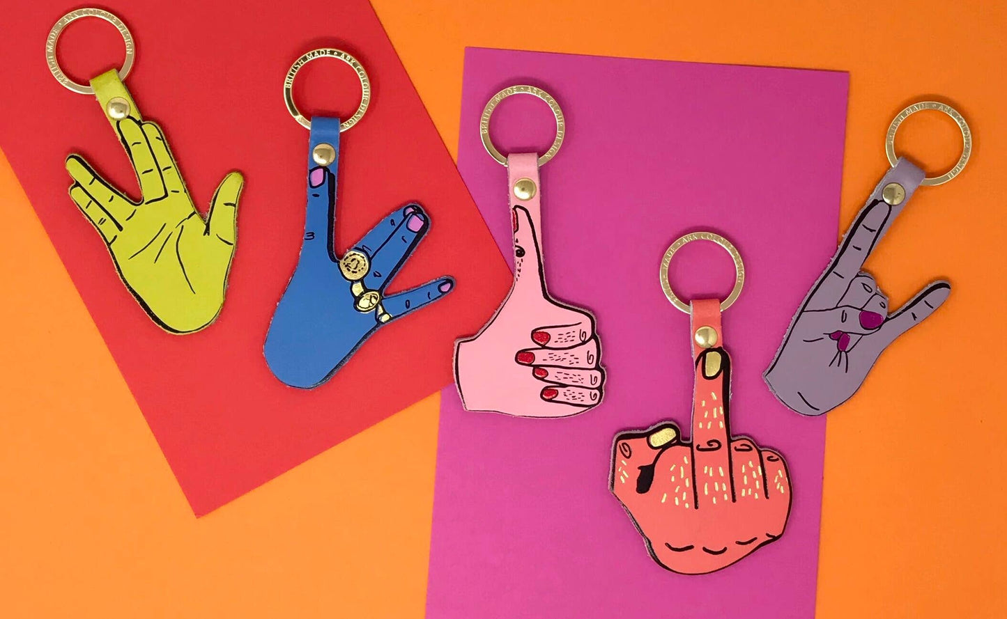Hand Signs Key Fobs: Flip The Bird