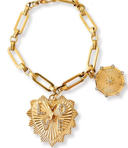 Radiant Heart Charm Bracelet