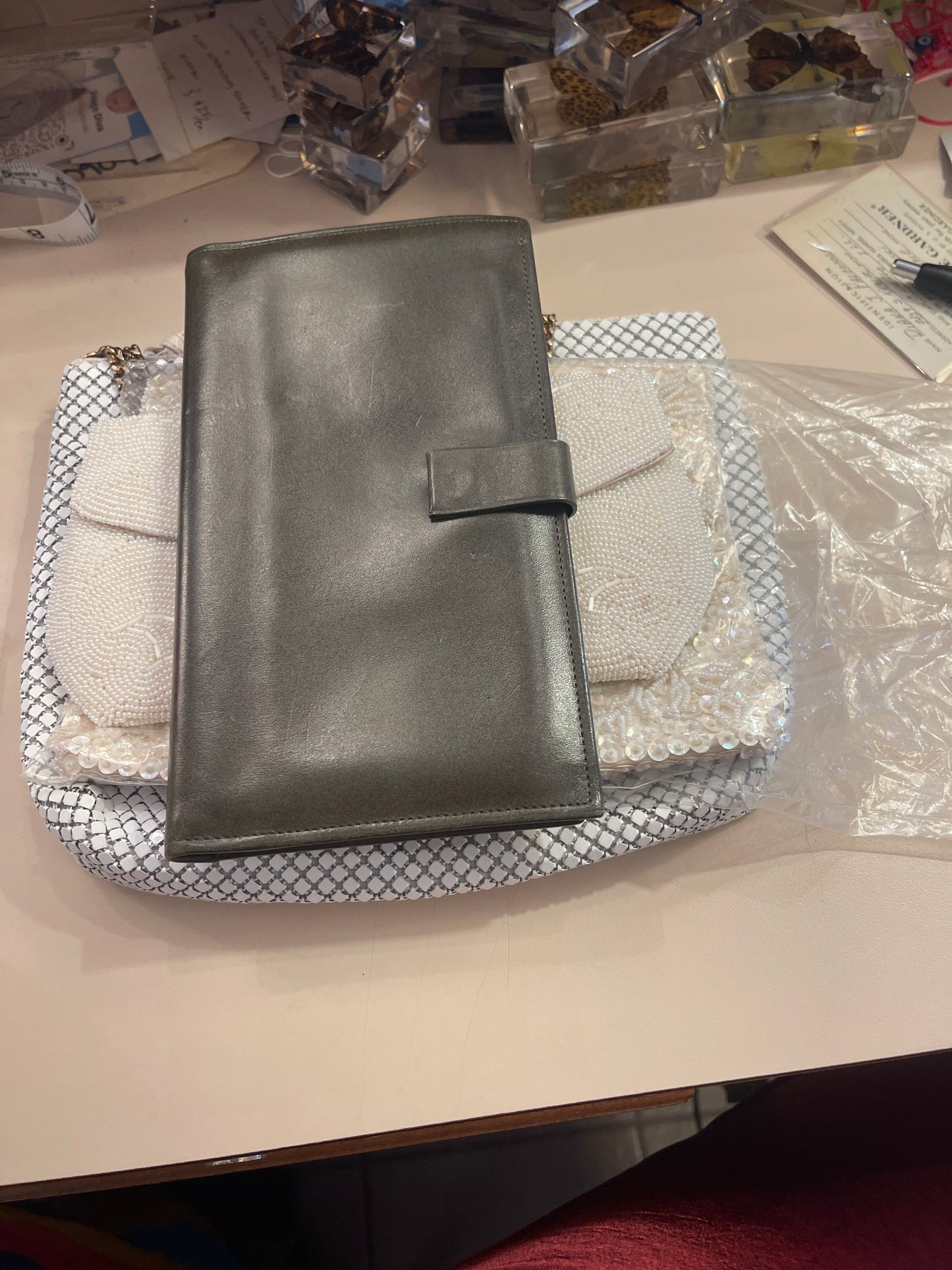 Leather passport wallet, prince garner