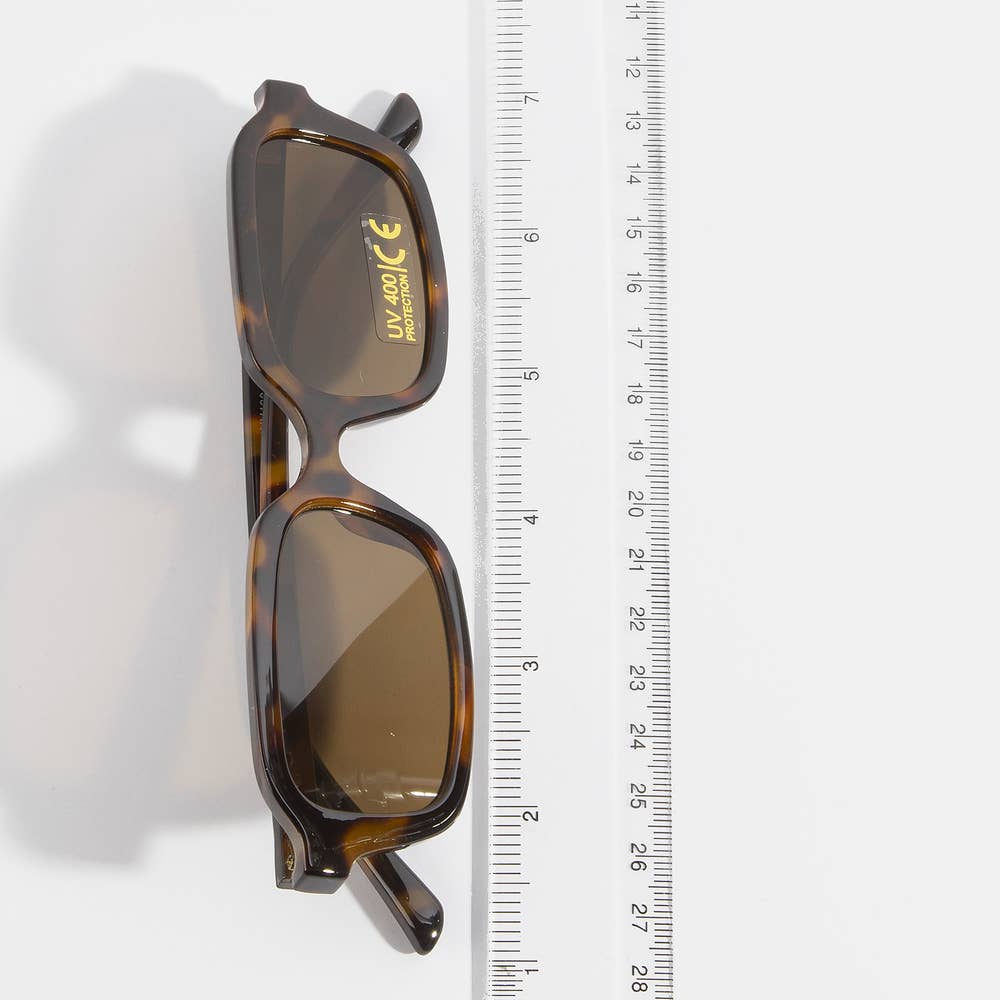 Retro Rectangle Frame Uv400 Sunglasses: ASSORTED
