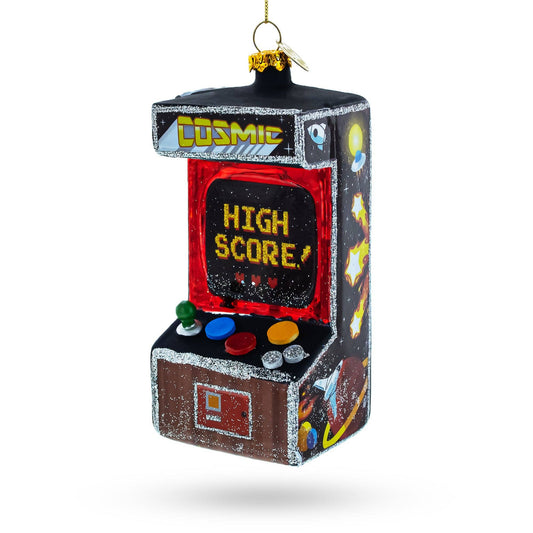 Arcade Game Machine Glass Ornament