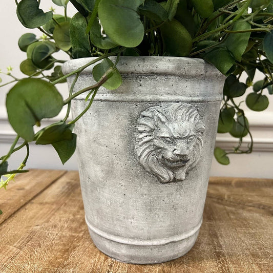 Cement Lion Planter: Large