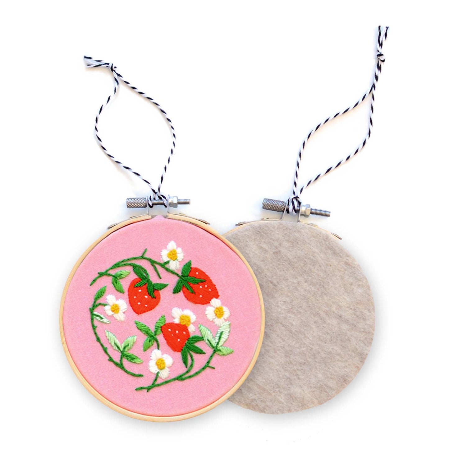 Holiday Decor: Strawberries DIY Embroidered Ornament Kit