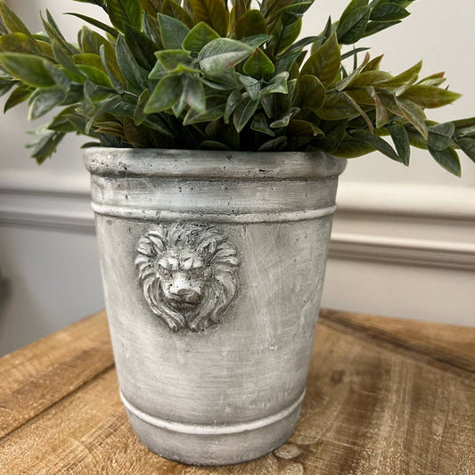 Cement Lion Planter: Medium