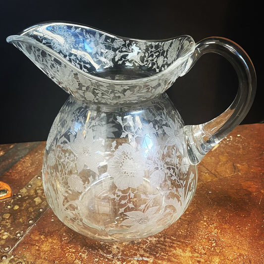 Lena Depression Glass Pitcher