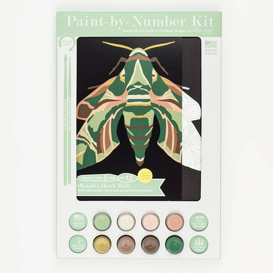 Oleander Hawk Moth Paint-by-Number Kit