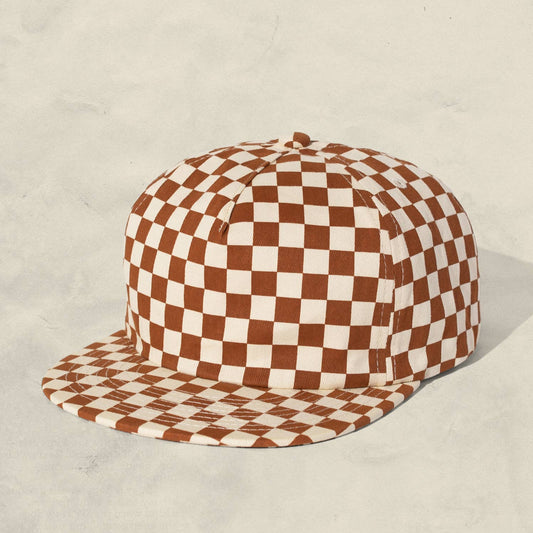 Kids Checkerboard Field Trip Hat Rust