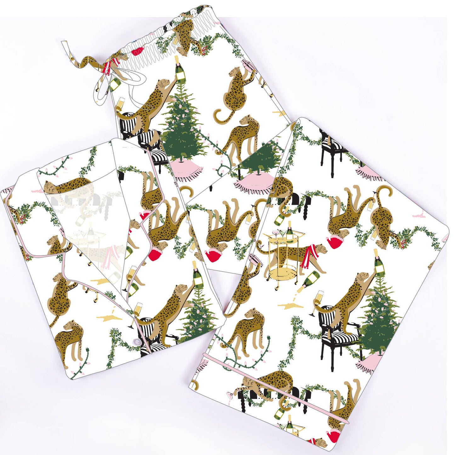 Holiday Leopard Printed PJ Set