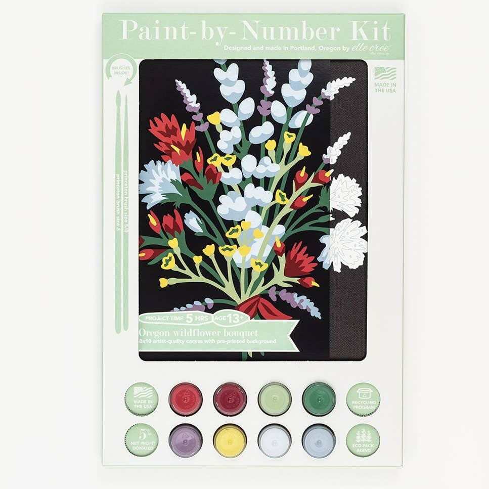 Oregon Wildflower Bouquet Paint-by-Number Kit