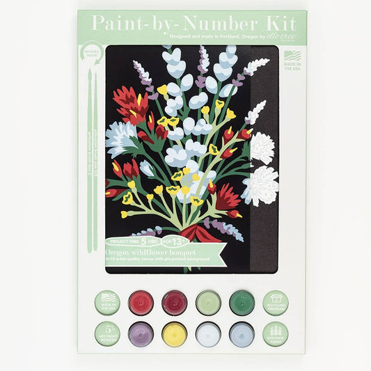 Oregon Wildflower Bouquet Paint-by-Number Kit