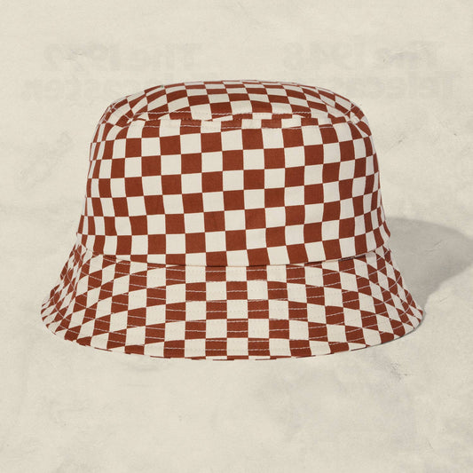 Checkerboard Bucket Hat (+4 colors): Rust