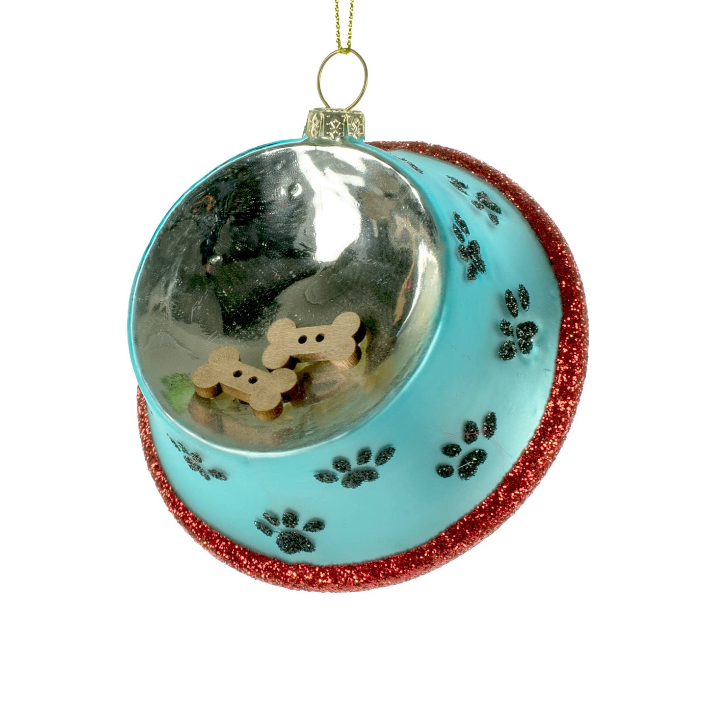 Blue Hanging Dog Bowl Ornament