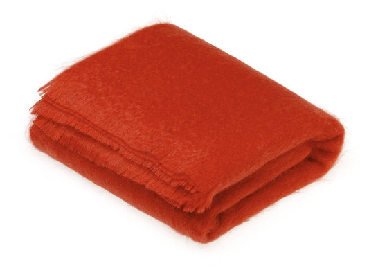 Luxury Mohair Throw Collection - Made in England: Flame