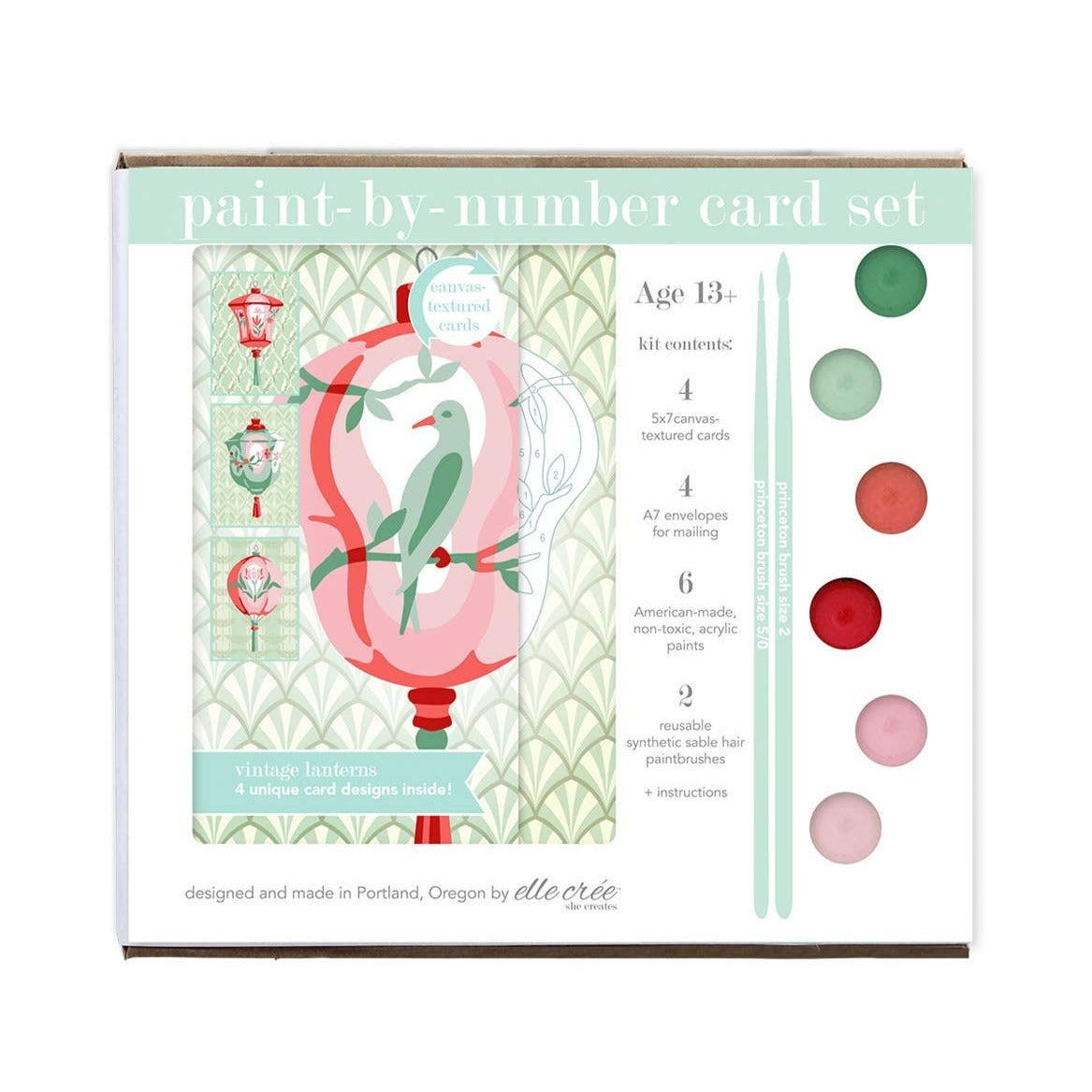 Vintage Lanterns Paint-by-Number Card Sets