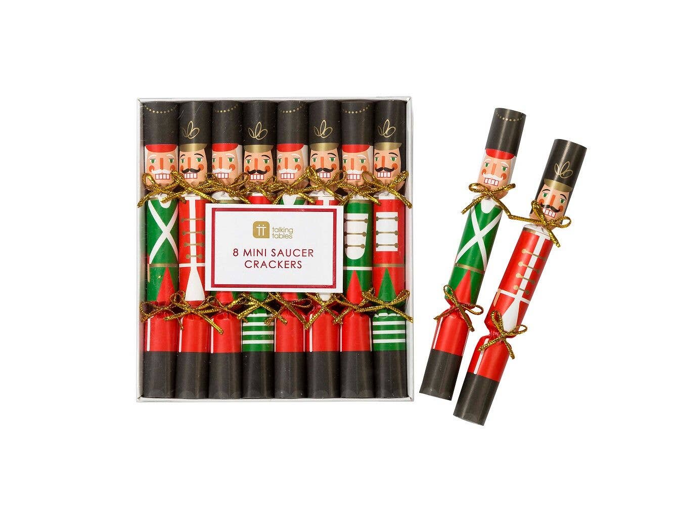 Mini Nutcracker Christmas Crackers - 8 Pack