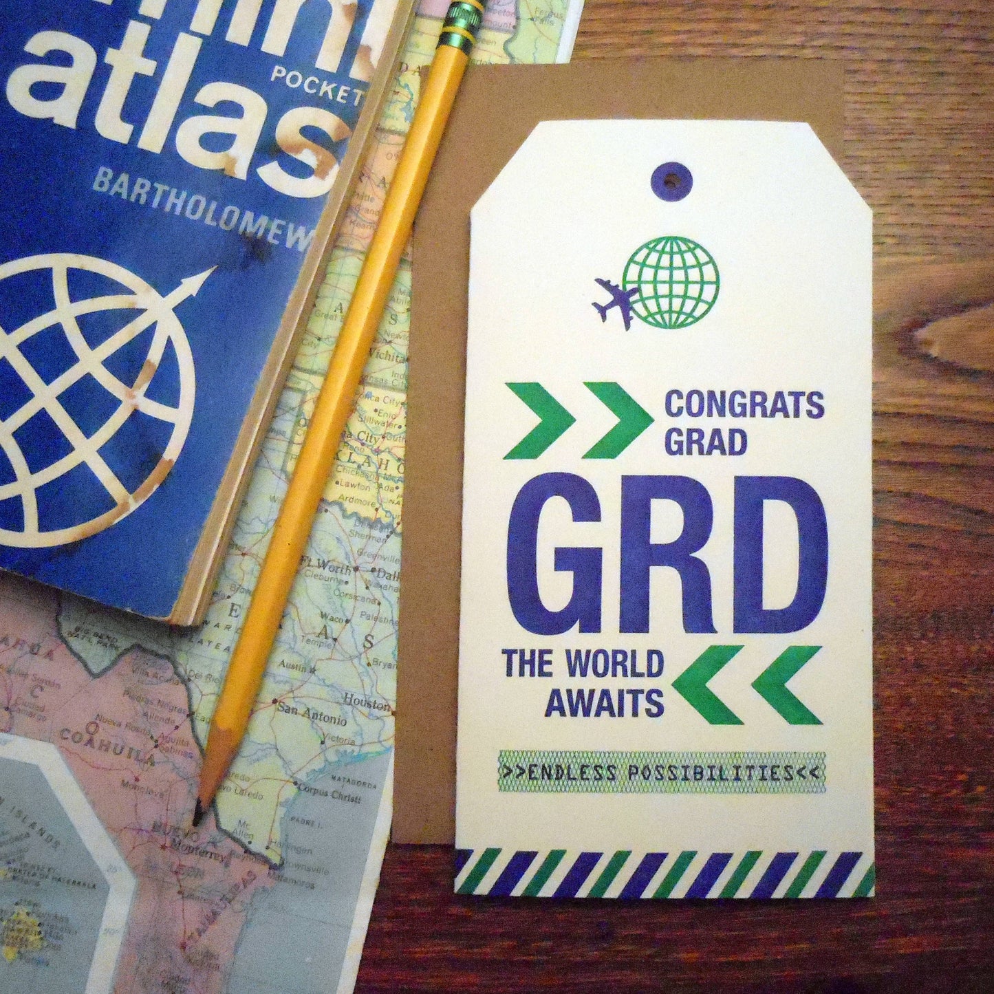 graduation luggage tag
