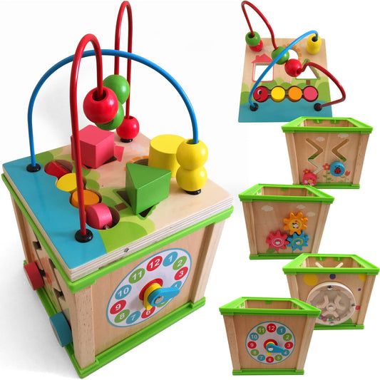 MULTI ACTIVITY WOODEN CUBE