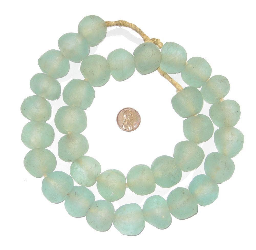 Aqua Recycled Glass Beads