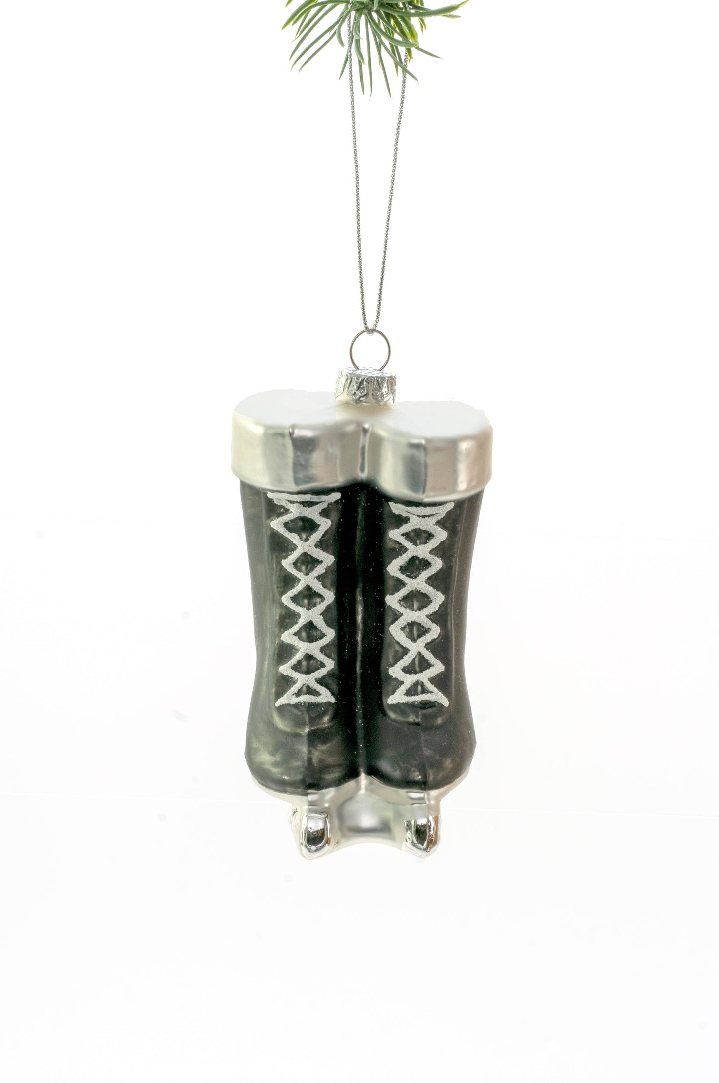 Black Hanging Women Ice Skates Ornament