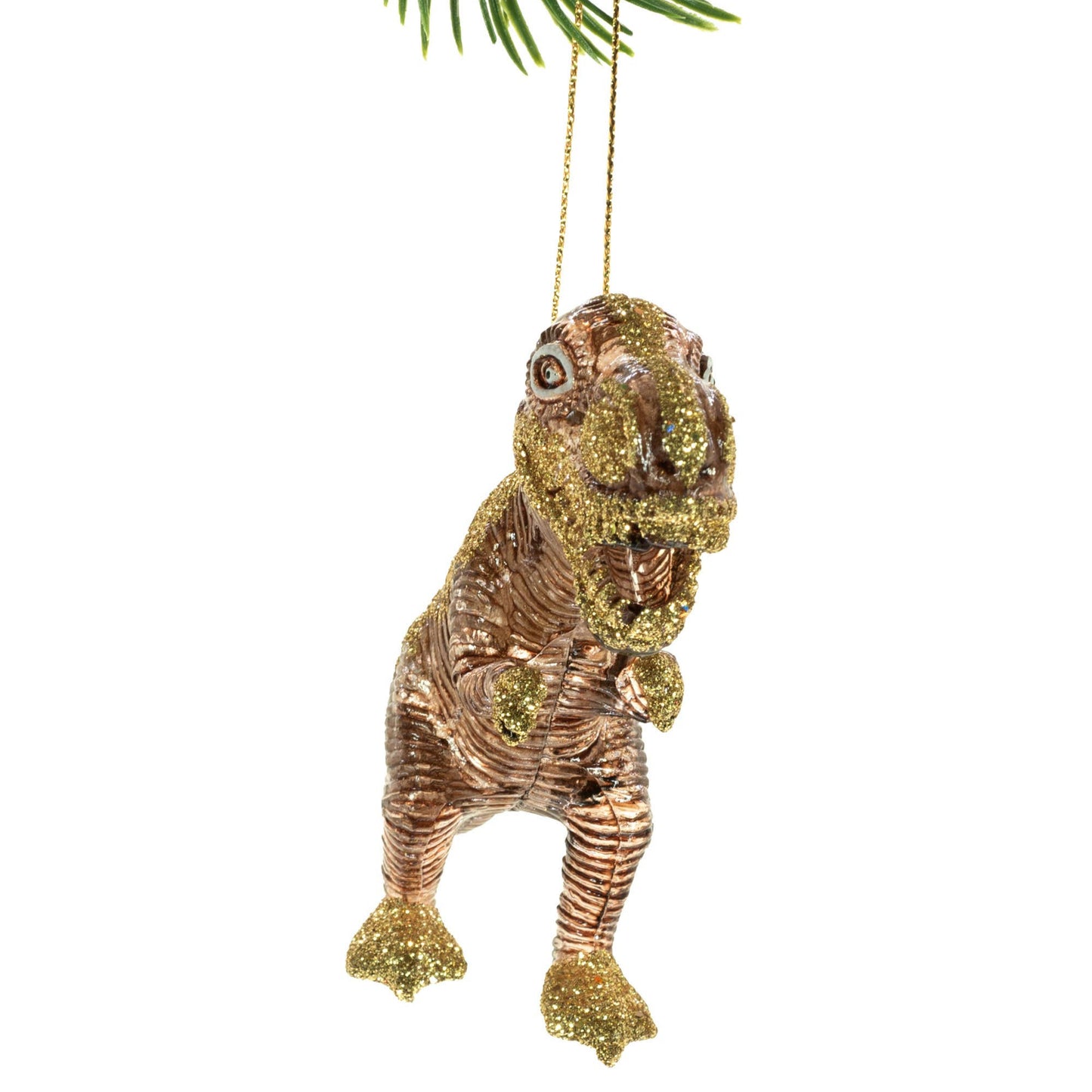 NEW - Brown Dinosaur Ornament
