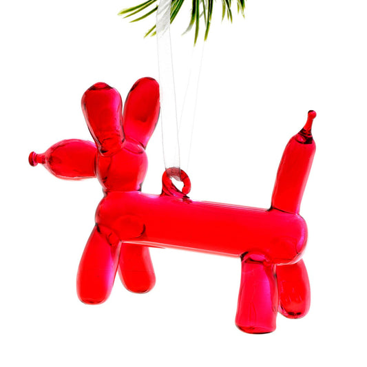 NEW - Red Hanging Dog Balloon Ornament
