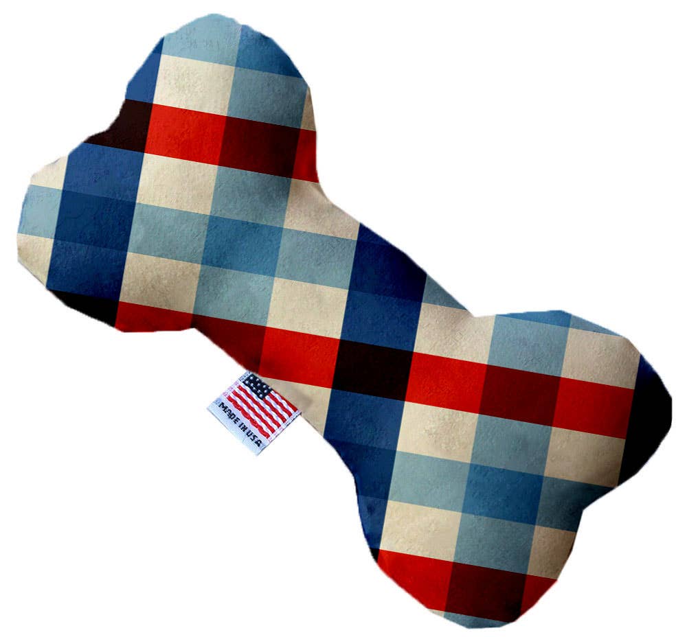 Patriotic Plaid Dog Toy