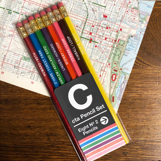 Chicago El Train Pencil Set