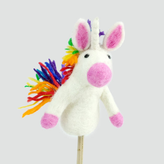 Rainbow Unicorn Felt Finger Puppets -