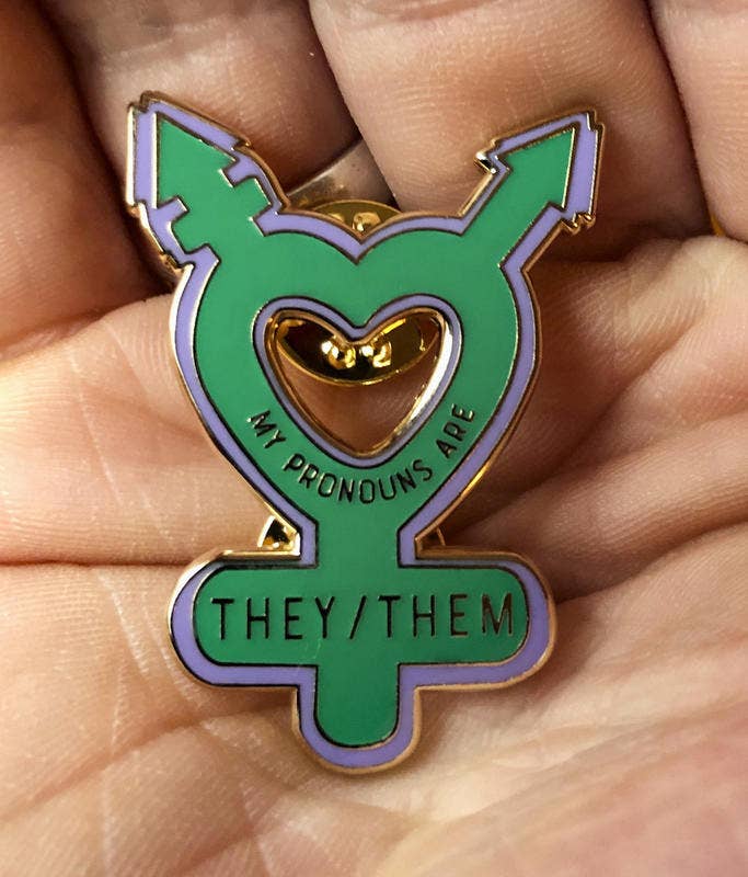 My Pronouns are They/Them Enamel Pin