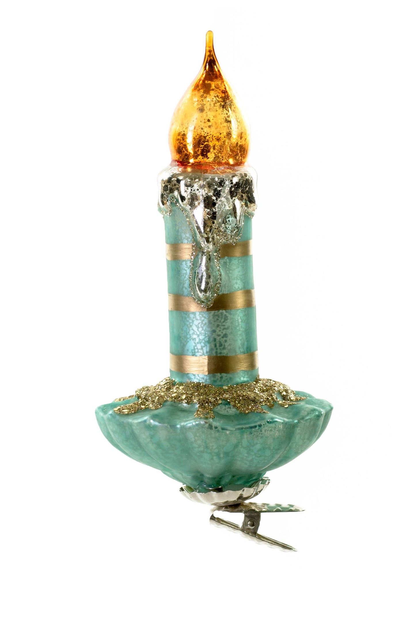 NEW - Blue Clip-On Candle Ornament