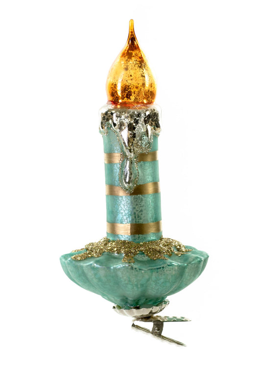NEW - Blue Clip-On Candle Ornament