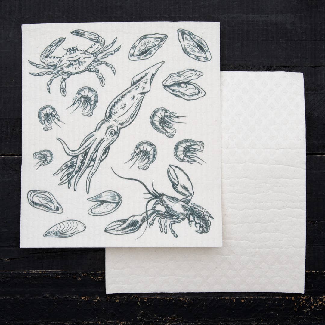 Ocean Swedish Dishcloth