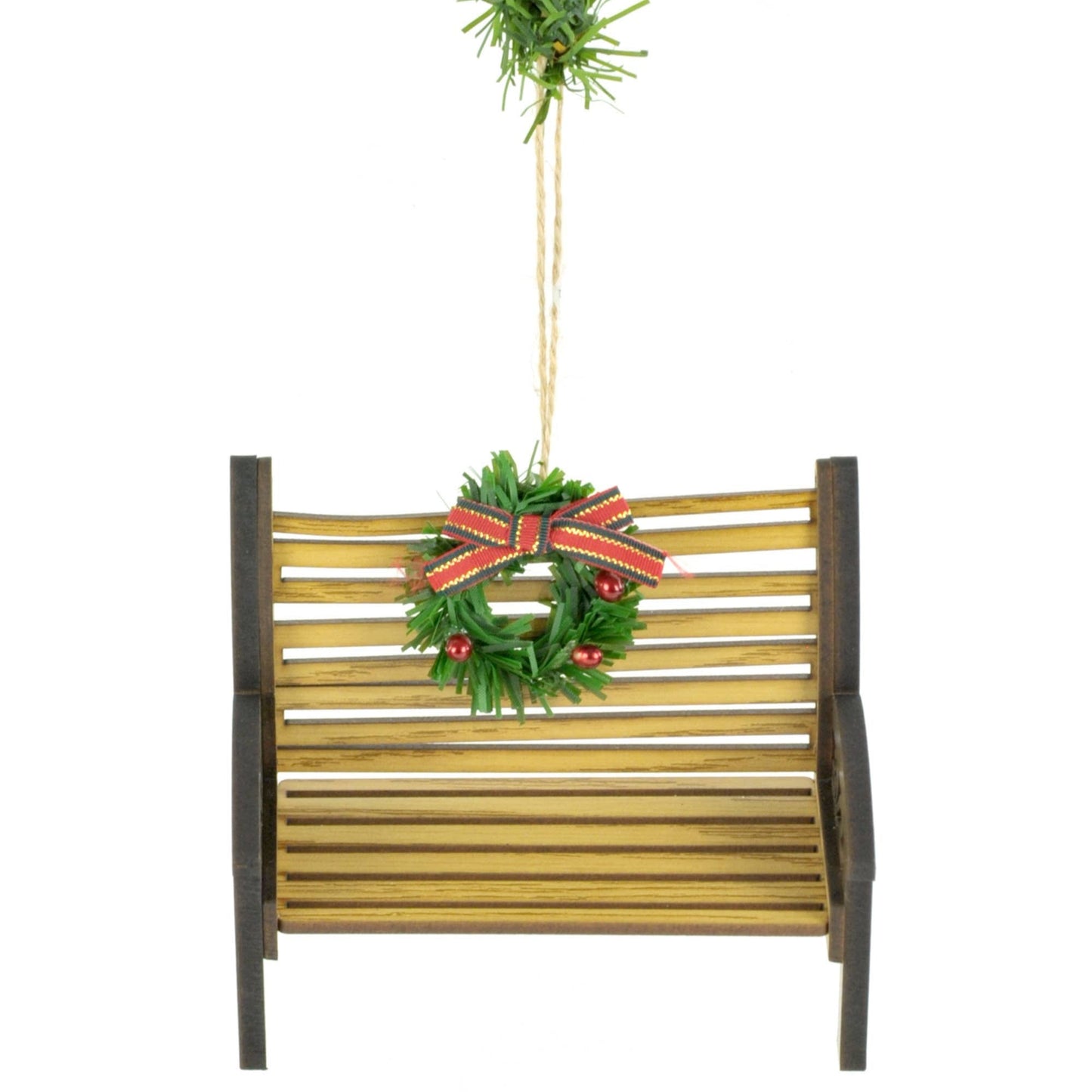 Brown Park Bench Ornament