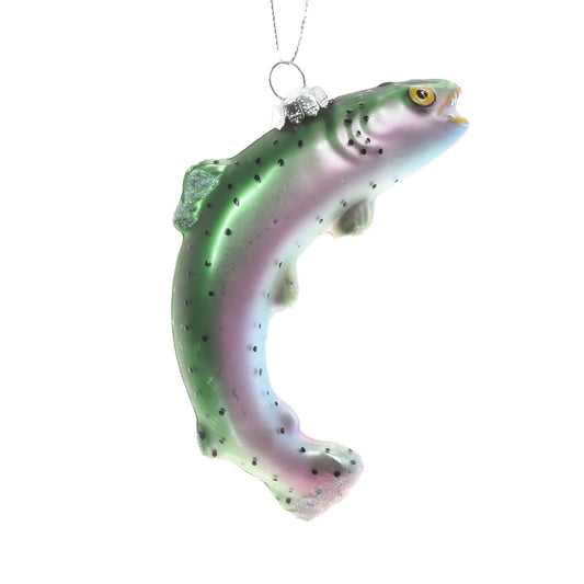 NEW - Green Hanging Long Fish Ornament