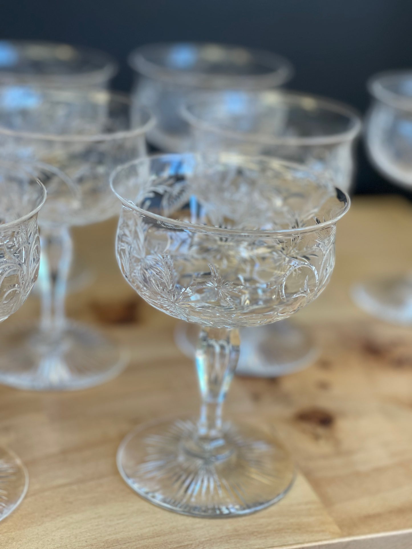 Miele Floral Cocktail Glasses S/10