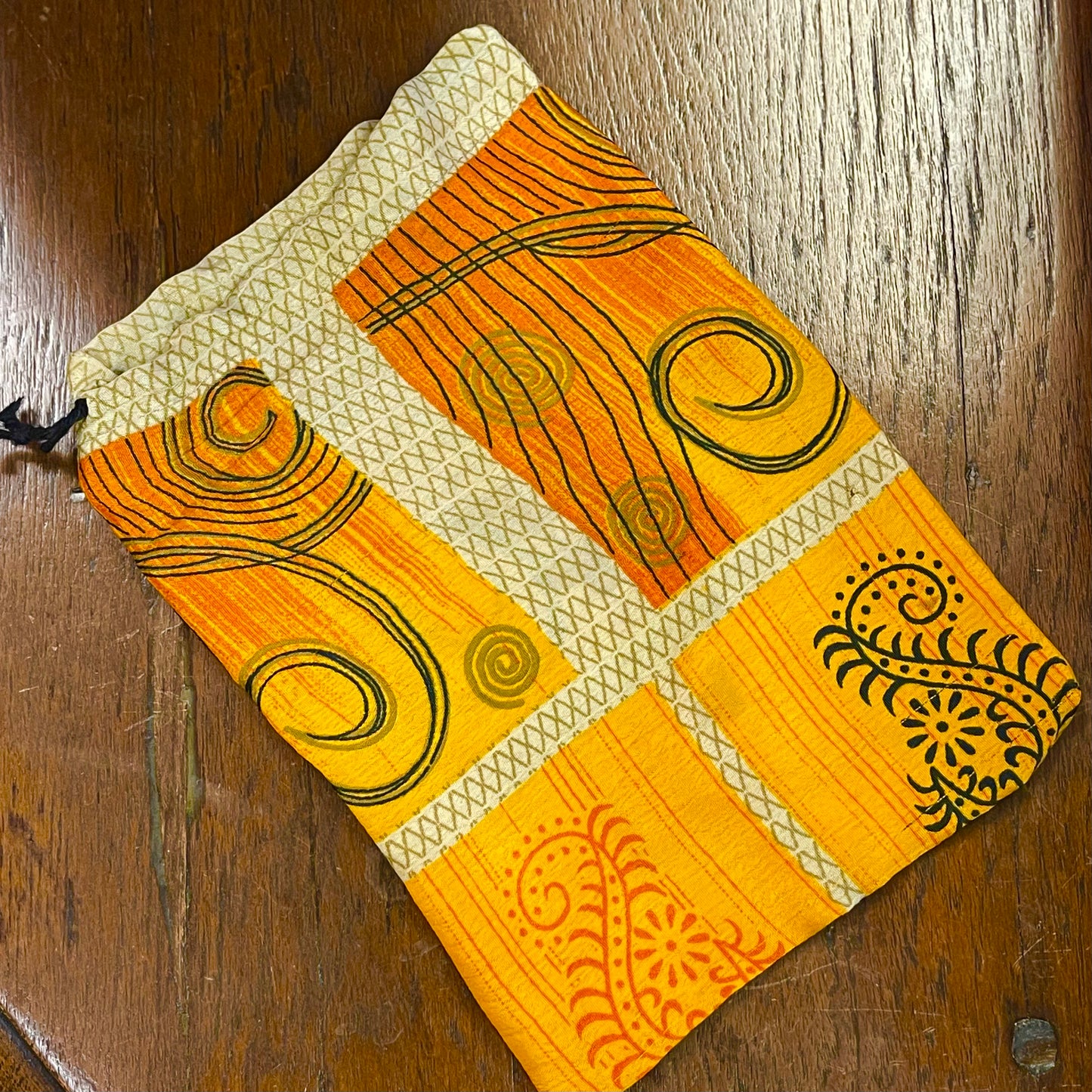 Upcycled Silk Drawstring Gift Supply Bags