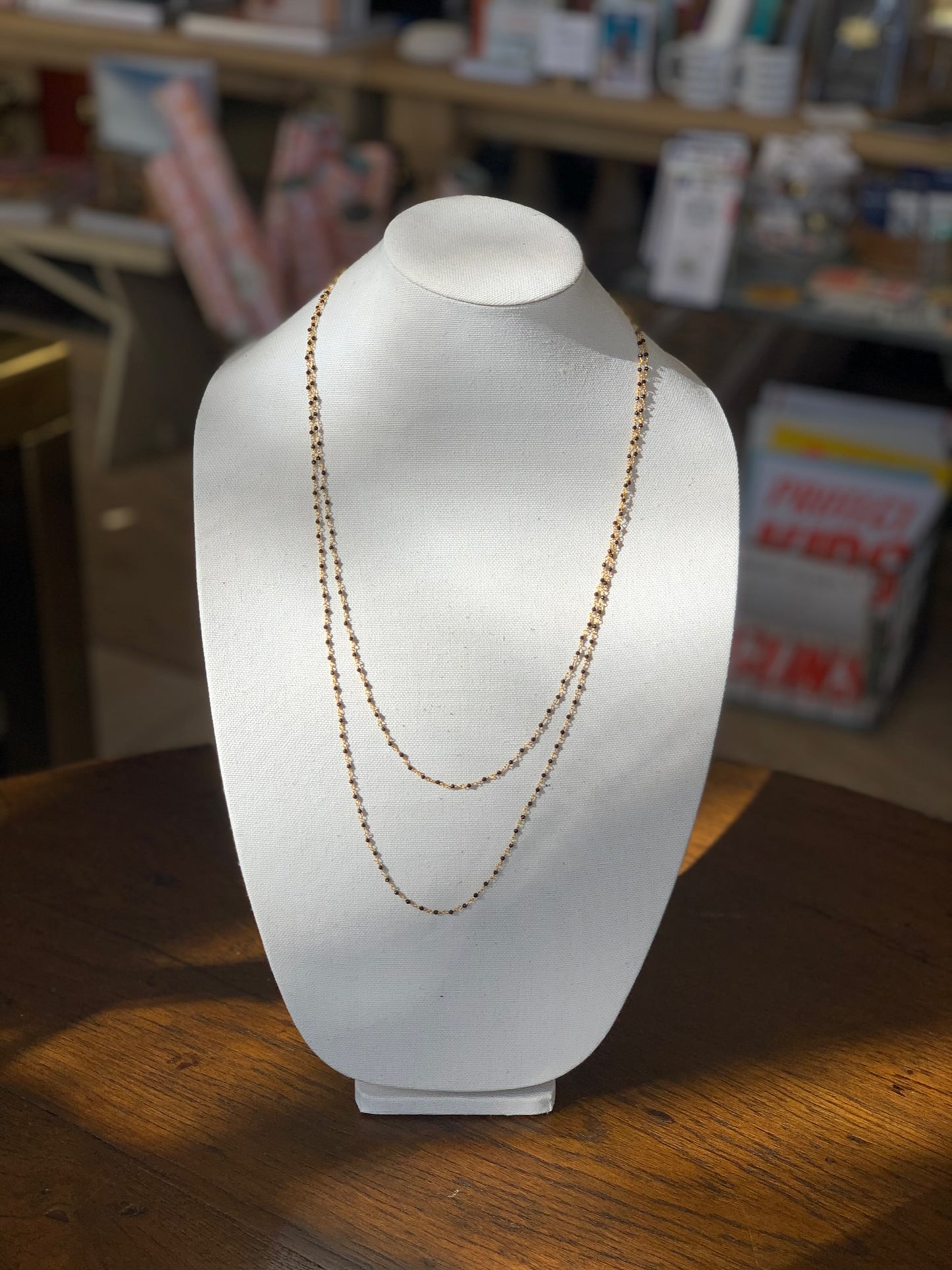 Spinel & Gold Filled Chain 6ft.