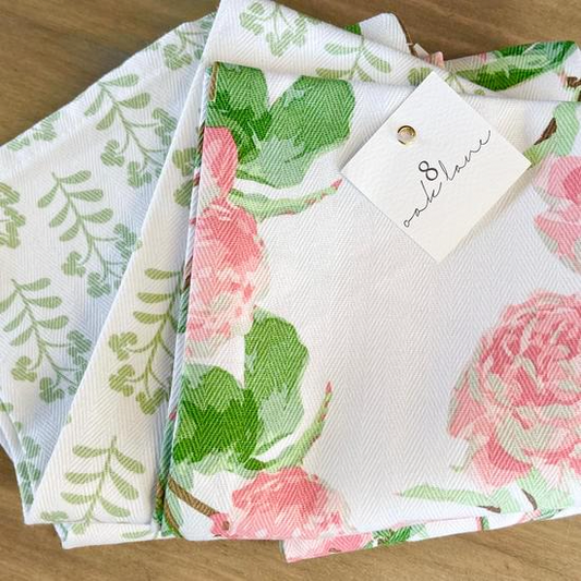 Peonies Printed Kitchen Towel Set
