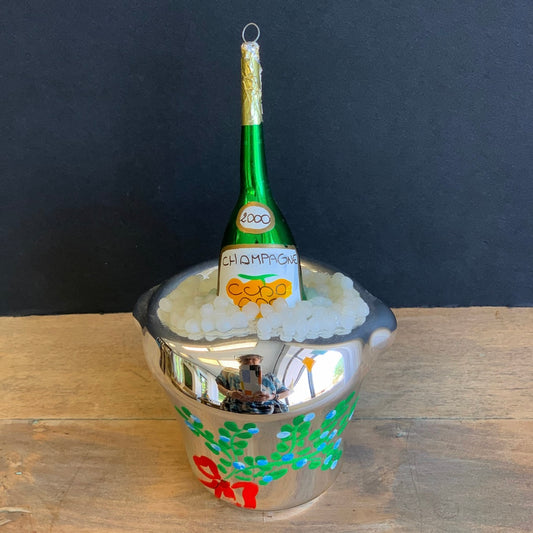 Champagne bucket ornament