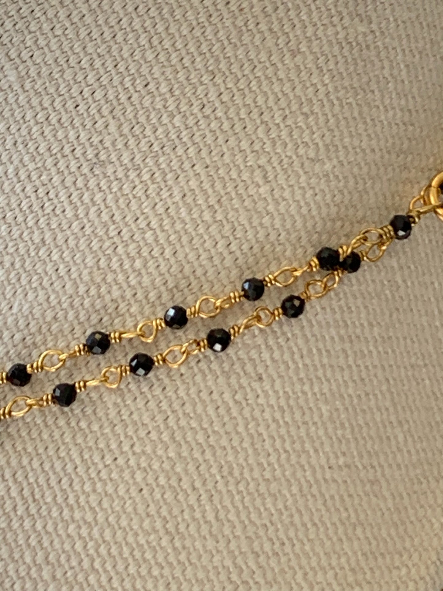 Spinel & Gold Filled Chain 6ft.
